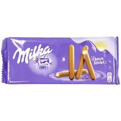 Milka Lila Stix палочки-печенья покрытые молочным шоколадом, 112 г