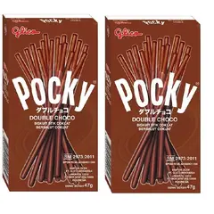 Печенье Pocky Double Choco / Покки шоколадные палочки со вкусом Двойной шоколад 47 гр 2 шт