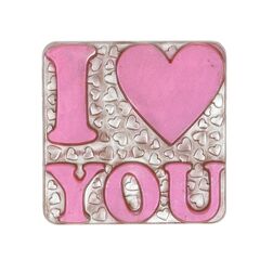 Шоколад подарочный, серебро " I love you", из молочного бельгийского шоколада, ручной работы, 78 гр.  B.O.G