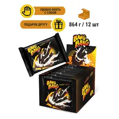 Вафельные трубочки какао с кремовой начинкой ТМ "BANG BANG", 864 гр (Блок 12 уп по 72 гр)