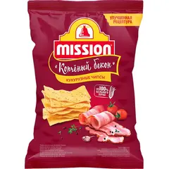 Чипсы кукурузные MISSION Копченый бекон, 150 г - 10 шт.