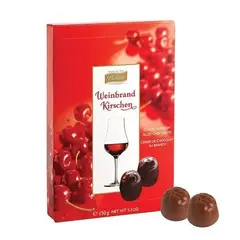 Конфеты шоколадные BOHME "Weinbrand Kirschen" с вишней в коньяке, 150 грамм, картонная коробка