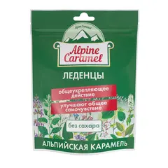 ALPINE CARAMEL АЛЬПИЙСКАЯ КАРАМЕЛЬ ЛЕДЕНЦЫ БЕЗ САХАРА ПАК. 75Г (БАД)