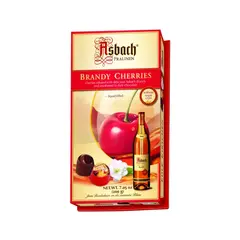 Подарочный набор Asbach Edle Kirschen, из горького шоколада с начинкой из целой вишни и бренди, 200 г