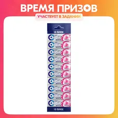 Жевательная резинка Orbit White Bubblemint, без сахара, 10 пачек по 13,6 г