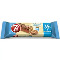7DAYS Рулет бисквитный с кремом со вкусом "вареная сгущенка", 300 г