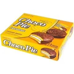 Lotte Choco Pie печенье прослоенное глазированное со вкусом банана, 336 г