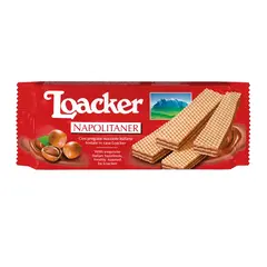 Вафли шоколадные ореховые Loacker Наполитанер, набор из 12 шт по 90 г