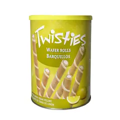 TWISTIES Вафельные трубочки с лимонным кремом ж/б 400 грамм Греция