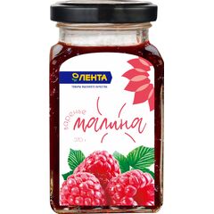 Варенье натуральное ЛЕНТА малиновое, 370 г