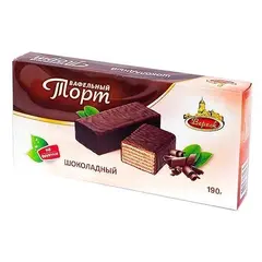 Торт БЕЗ САХАРА вафельный Шоколадный на фруктозе, порционный "Вереск" 190г