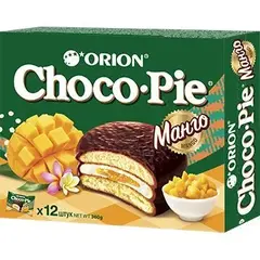 Бисквитное пирожное Orion Choco Pie Mango / Манго 1 пачка 360 г