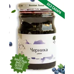 Джем из Черники без сахара "Русский лес