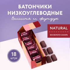 Низкоуглеводный батончик Вишня и фундук набор из 18 шт