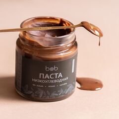 Паста низкоуглеводная bob темный шоколад и фундук натуральная полезная веган без сахара без молока без сои для кето - диеты 200 г