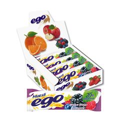 Батончики мюсли Ego Лесное ассорти йогурт 12 шт по 25 гр