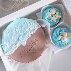 Бенто торт и капкейки «Maldives»
