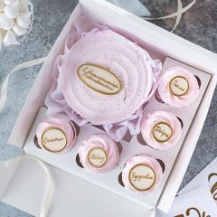 Бенто торт и капкейки - набор "Пожелание"