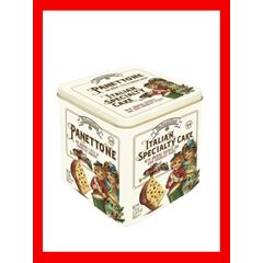 Кекс (кулич) Panettone VALENTINO с кусочками шоколада и вишней 500гр жестяная коробка  Италия