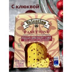 Панеттоне (кулич) с изюмом и клюквой Valentino Италия 500гр