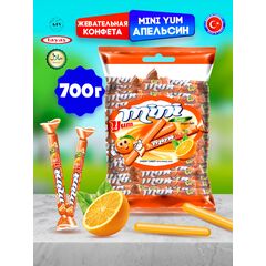 Жевательные палочки конфетки апельсин MINIYUM 700г.